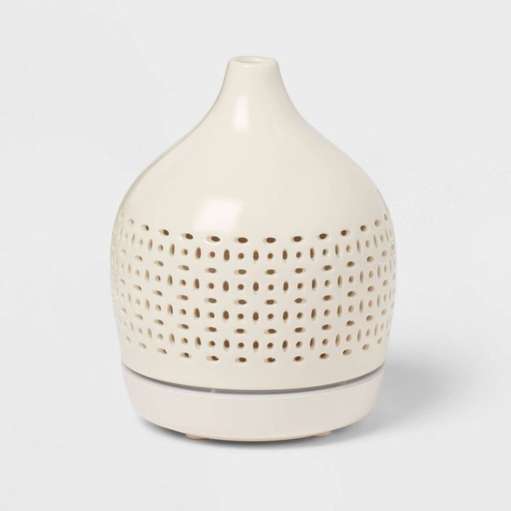 Ceramic Cutout 300ml Large Diffuser White - : Ultrasonic Aromatic 8hr Run Time